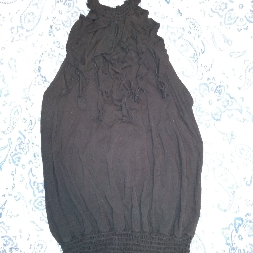 Boston Proper halter style top with ruffles